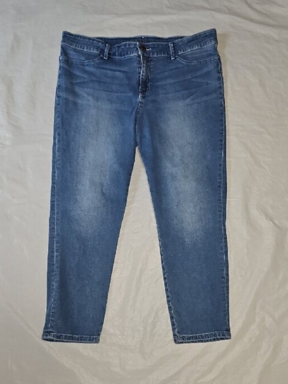 Juicy Couture Cropped Jeans Women's Size 16 Faux Front Pockets Blue Used